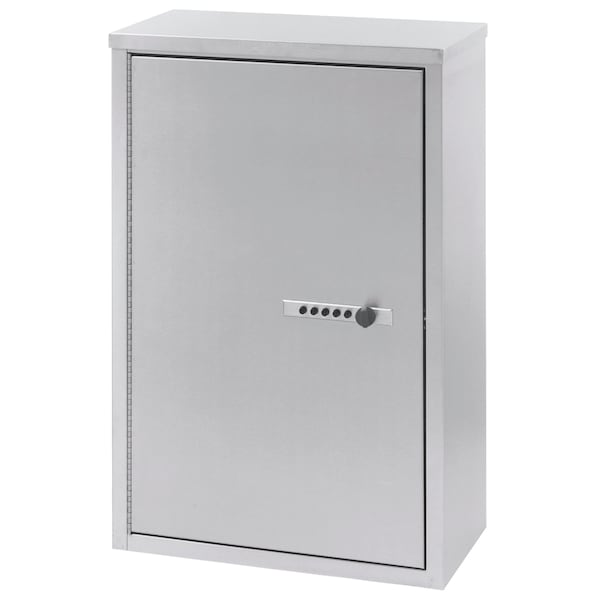 Dbl Door Large SS Narcotic Cabinet with Combo Lock (24"HX15"WX8"D)